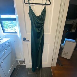 Windsor Green Cowl Neck Maxi Gown
